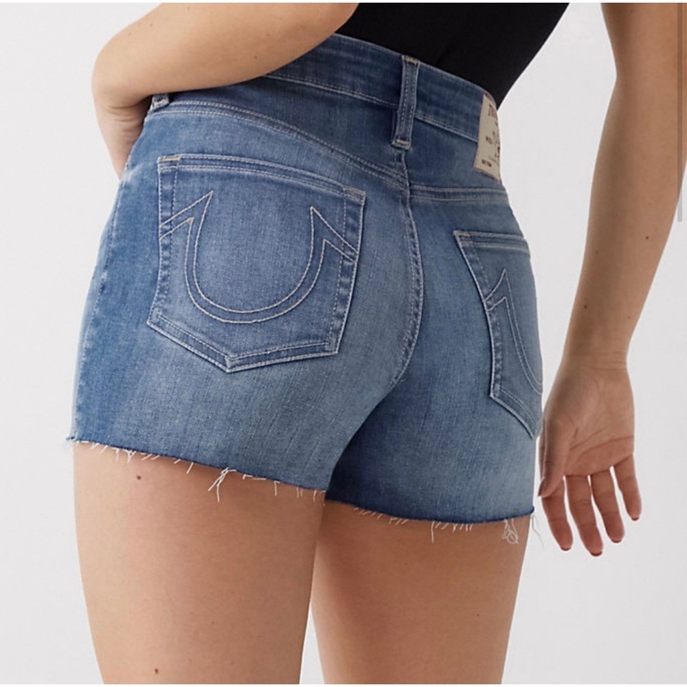 True Religion Maisie Denim Shorts RN112790 CA57414 Size 29 Distressed